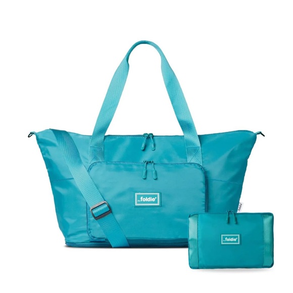 Foldie Teal Tote Bag - Picture 1 of 6